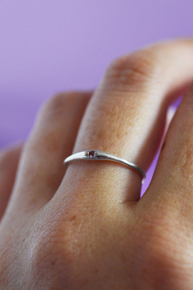 Siyum Rhodolite Garnet Silver Ring