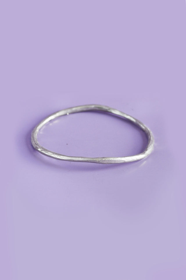 Aisha Thin Silver Bangle