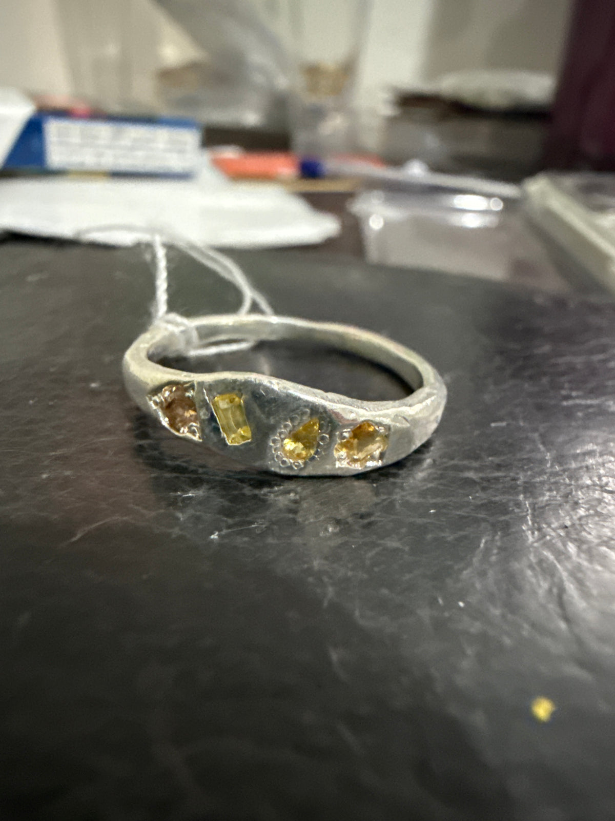 Dancer Silver Ring | Yellow Sapphire 2265-1