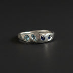 Dancer Silver Ring | Blue Topaz & Blue Sapphire 2104-10