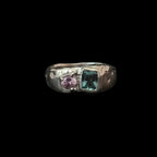 Duet Silver Ring | Purple & Blue Spinel 2222-1