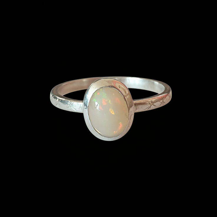 Julia Opal Silver Ring