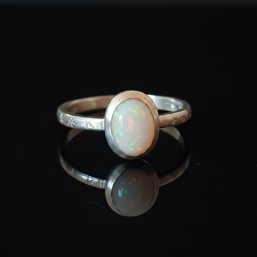 Julia Opal Silver Ring