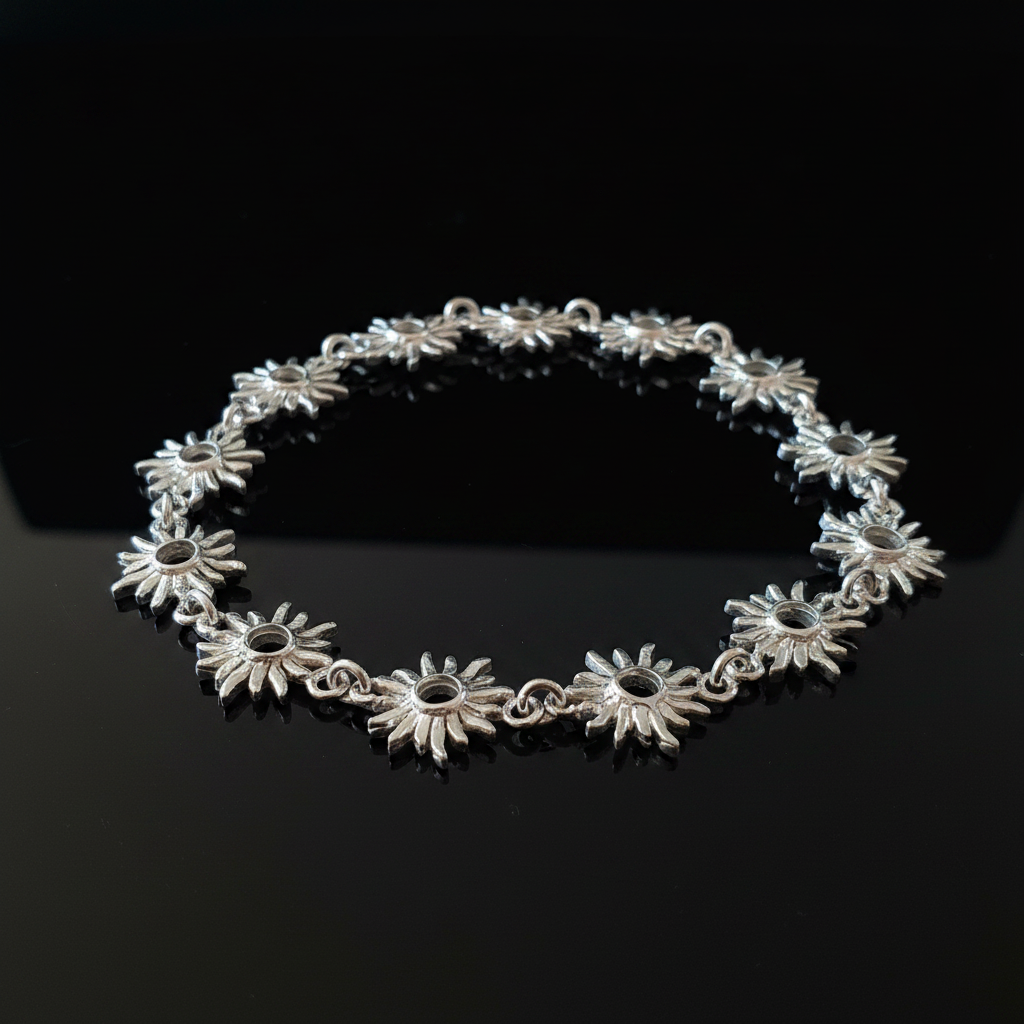 Sunflower Bracelet | Silver
