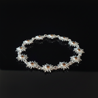 Sunflower Bracelet Silver | Garnet 2028-2