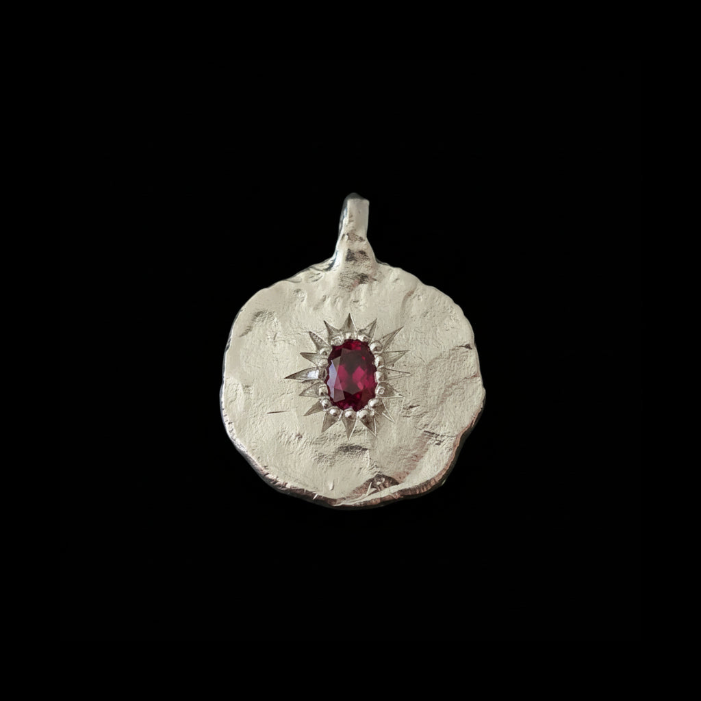 Ira Silver Pendant | Garnet 2132