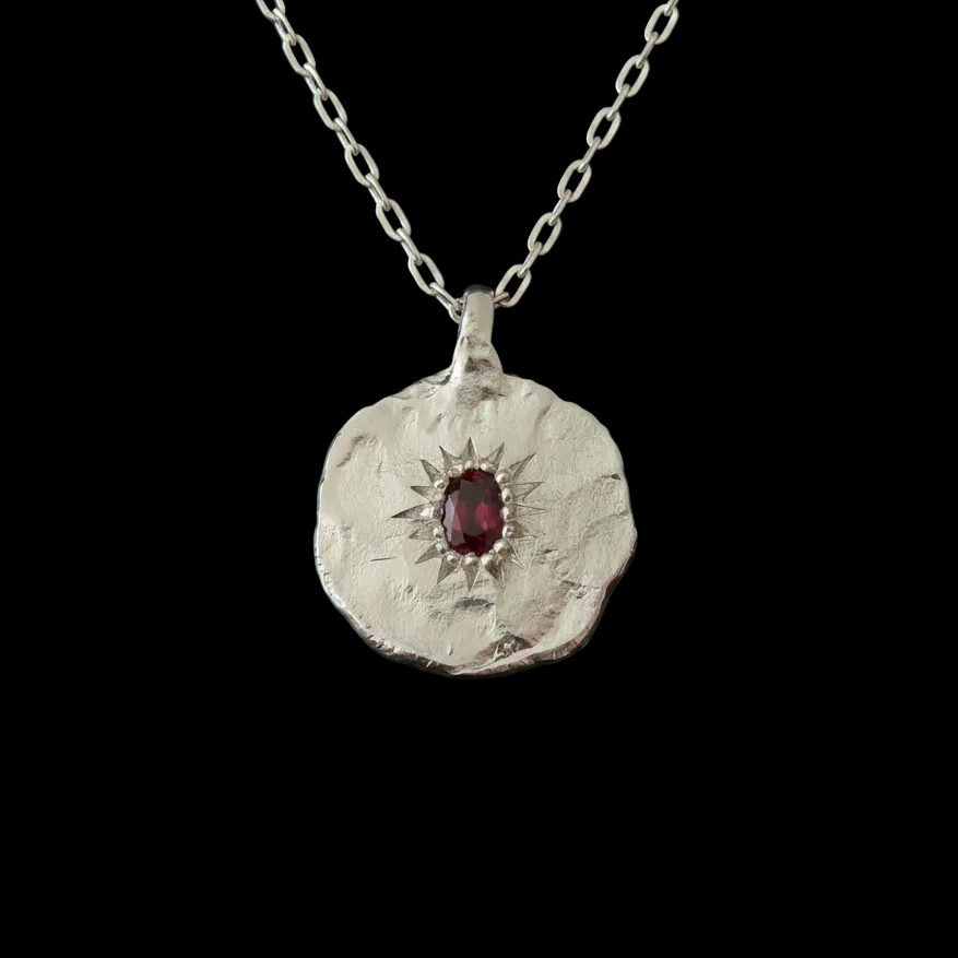 Ira Silver Pendant | Garnet 2132