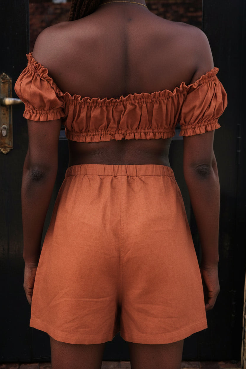 Saduni Crop Top | Natural Linen