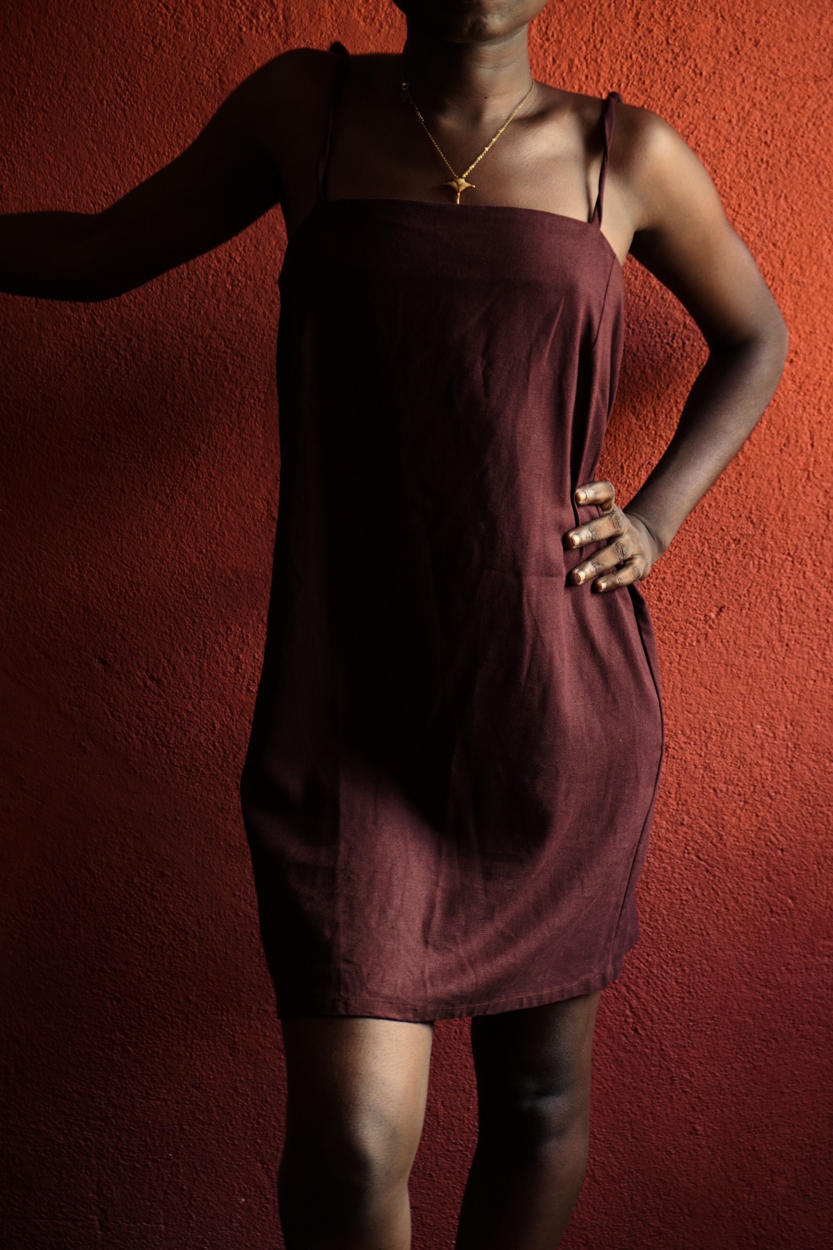 Lani Dress | Mustard Linen