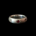 Ceres Silver Band | Garnet, White, Brown & Blue Sapphire 2230-2