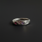 Dancer Silver Ring | Ruby, Amethyst, Blue & Pink Sapphire 2104-9