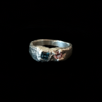 Duet Silver Ring | Pink & Green Spinel 1497-2