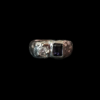 Duet Silver Ring | Purple Spinel & White Sapphire 2222-2