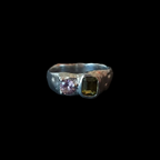 Duet Silver Ring | Pink Sapphire & Green Tourmaline 2047-2