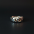Duet Silver Ring | Brown Zircon & Lemon Topaz 2222-3