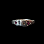 Dancer Silver Ring | Ruby, Yellow & Blue Sapphire 2103-3