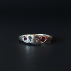 Dancer Silver Ring | Ruby, Yellow & Blue Sapphire 2103-3