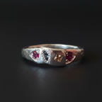 Dancer Silver Ring | Ruby, Yellow & Blue Sapphire 2103-3
