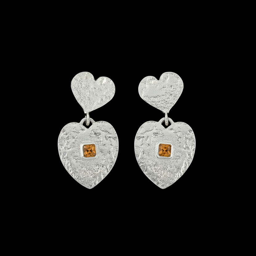 Love In Bloom Silver Earrings | Zircon