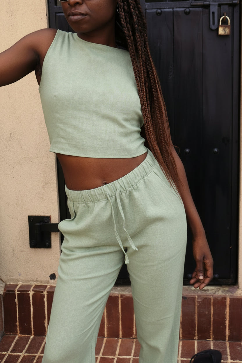 Veralu Flow Trousers | Natural Linen