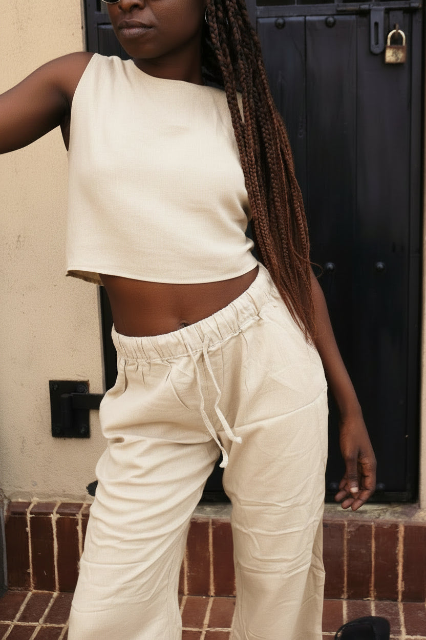 Veralu Tie Top | Natural Linen