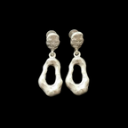 Moma Liquid Plain Earrings | Sterling Silver