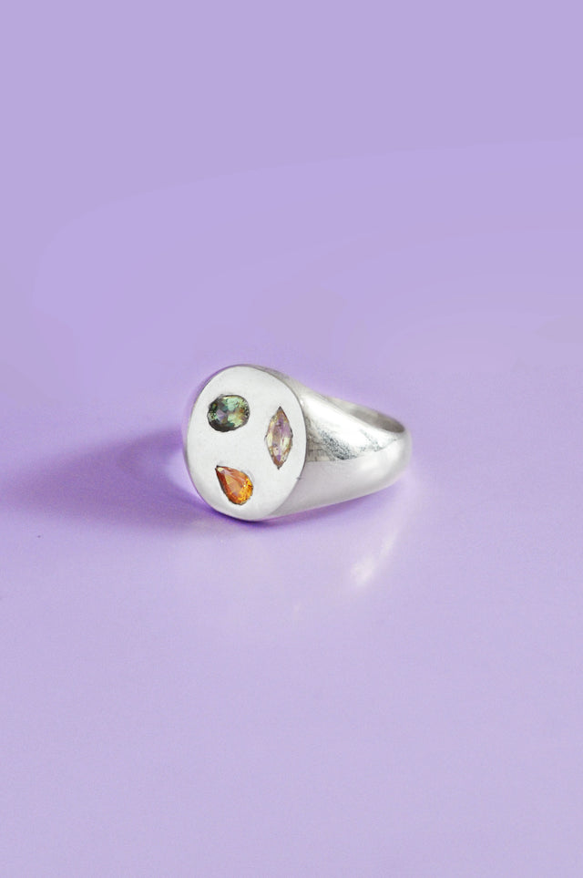 Pickles Sapphire Large Silver Signet 320-1