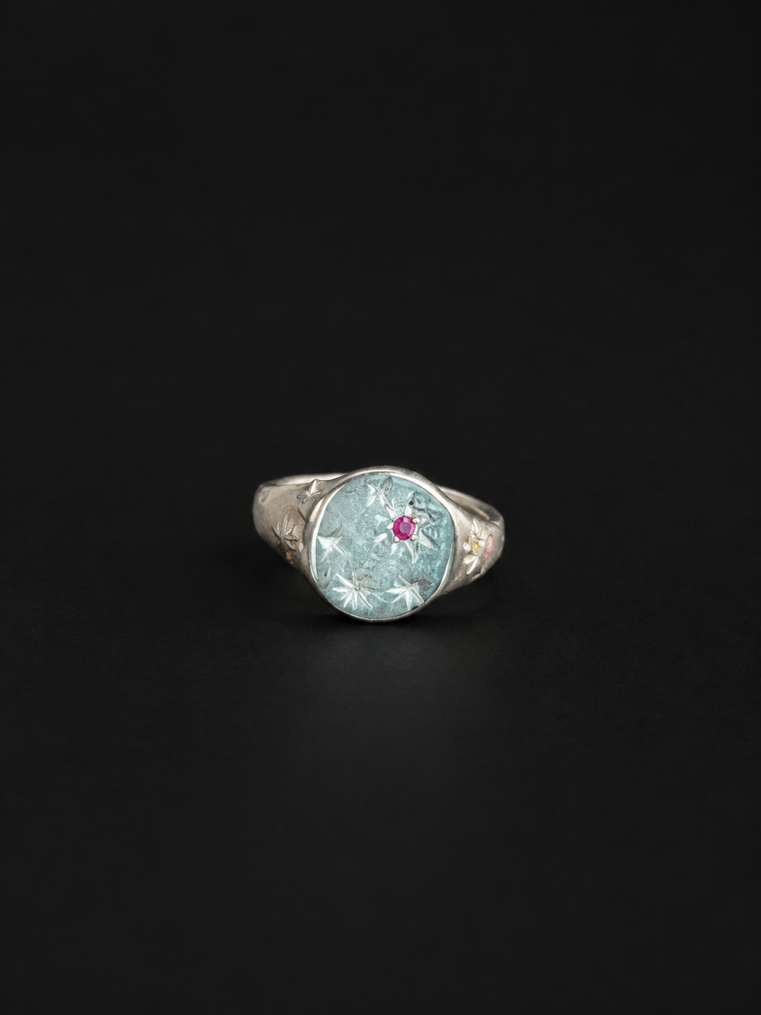 Starry Signet | Ruby, Yellow Sapphire & Yellow Sapphire 2134-1