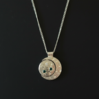 Pocket Galaxy Silver Necklace | Blue Sapphire 1889-7