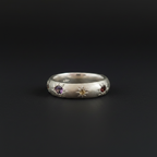 Ceres Silver Band | Pink Tourmaline, Yellow, Pink & Orange Sapphire 1593-7