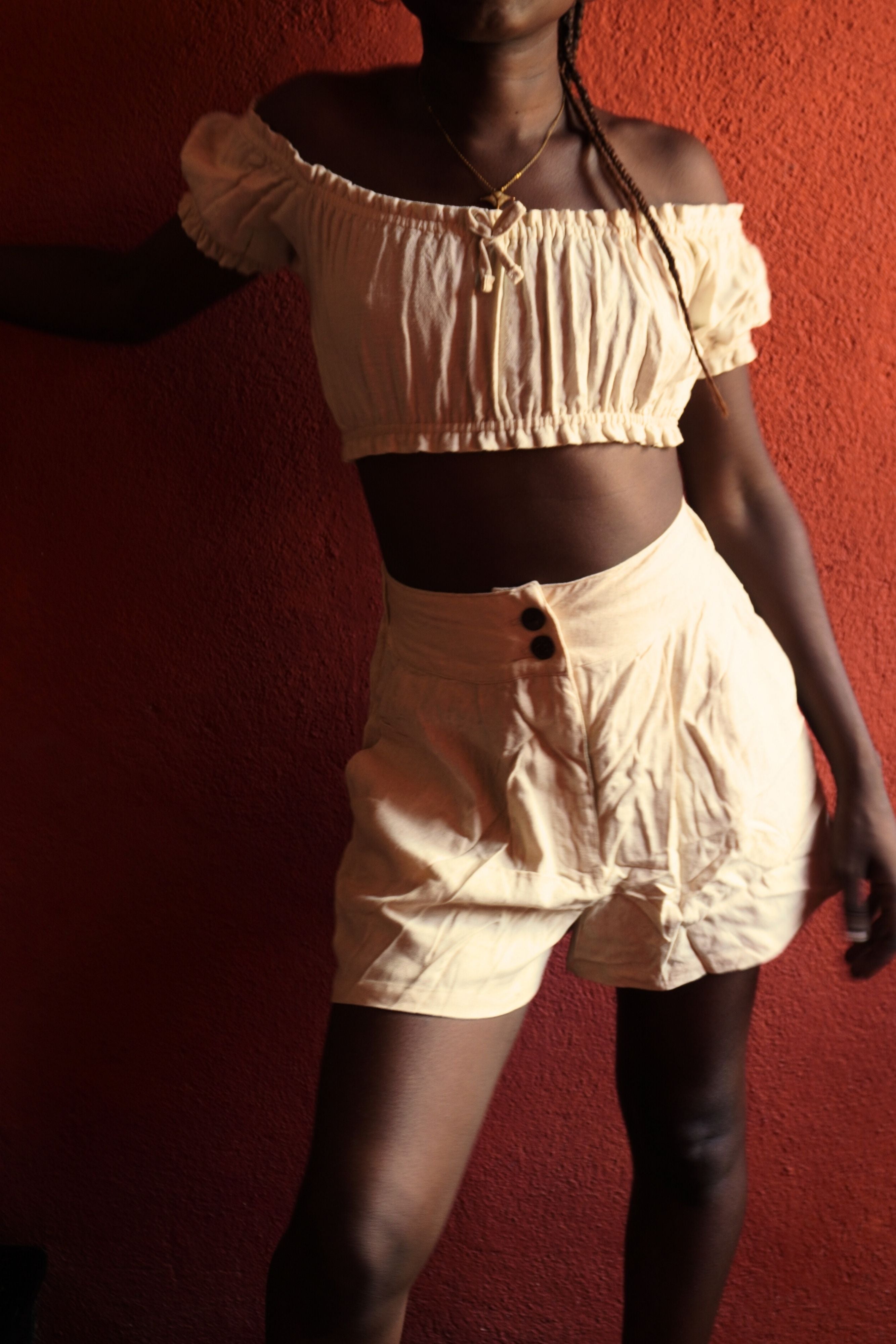 Saduni Crop Top | Natural Linen