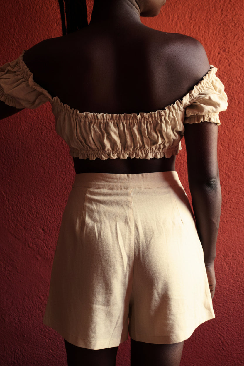Saduni Crop Top | Natural Linen