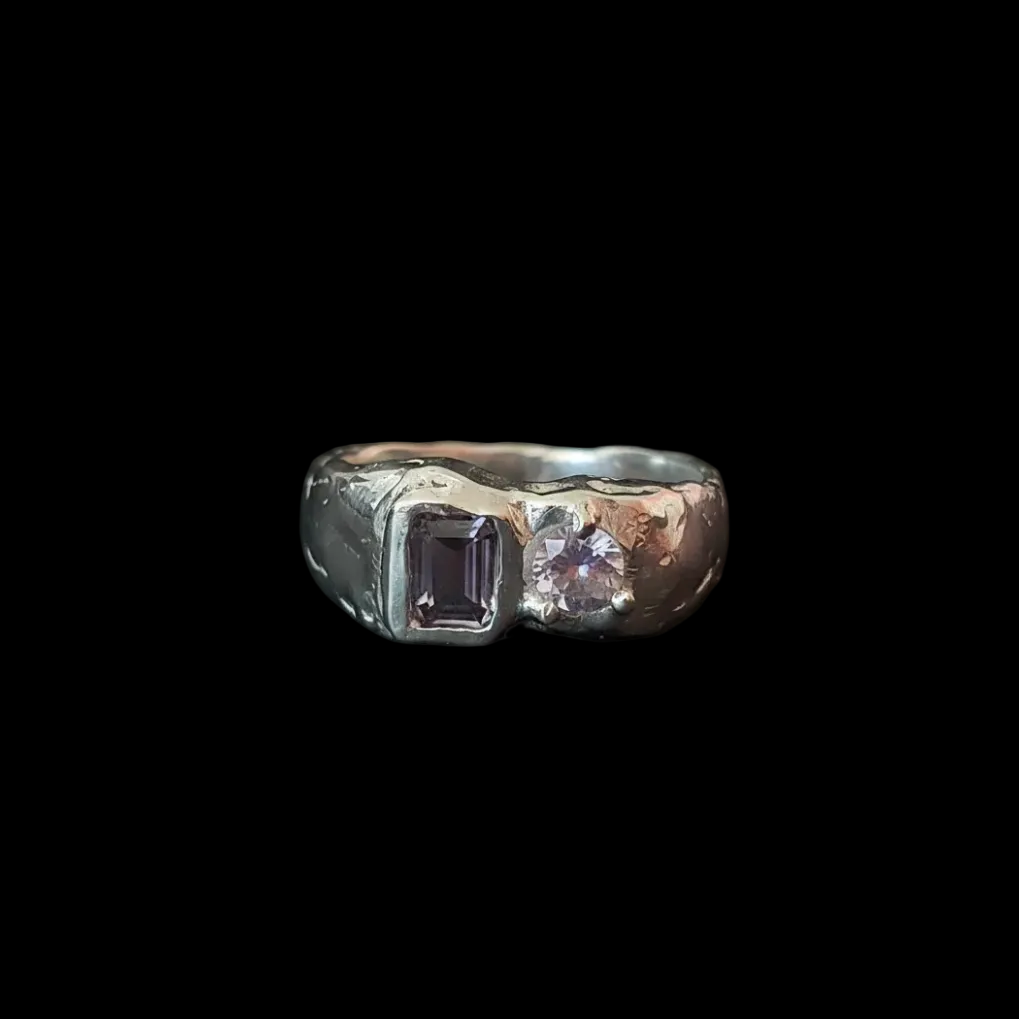 Duet Silver Ring | Purple Spinel 2222-9