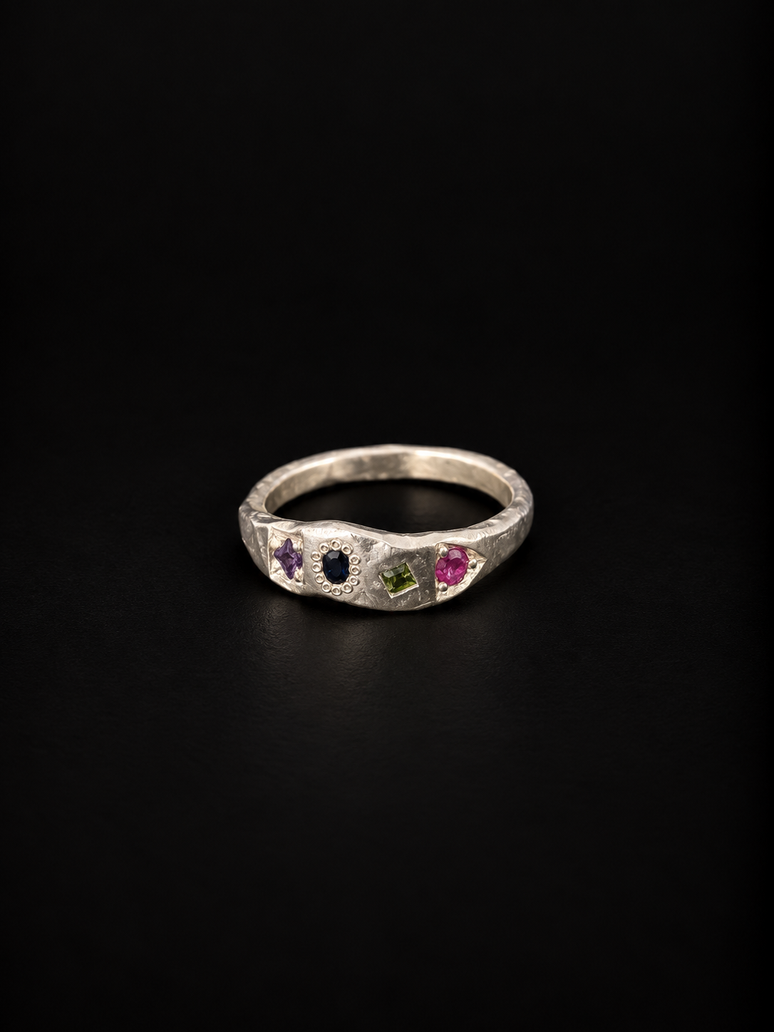 Dancer Ring - Amethyst, Sapphire, Peridot, Ruby - 2264-2
