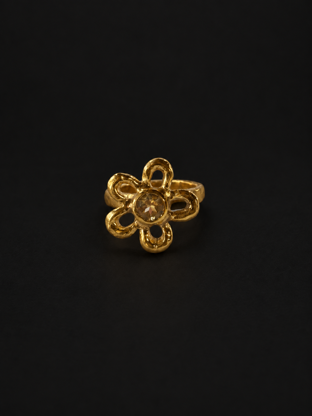 Mala Brass Ring |Citrine | 2241 - 2 |