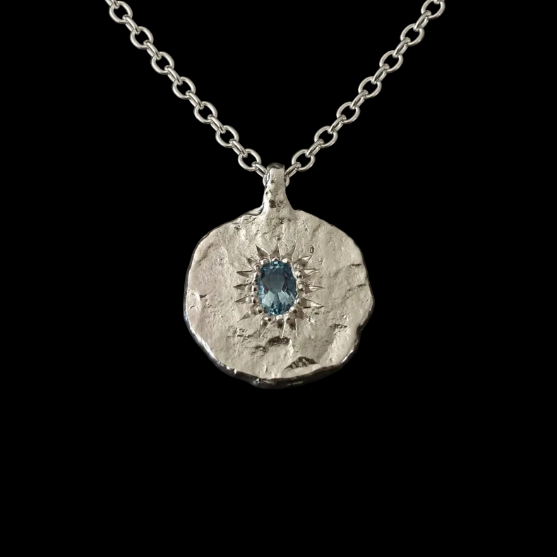 Ira Silver Pendant | Blue Topaz 2132