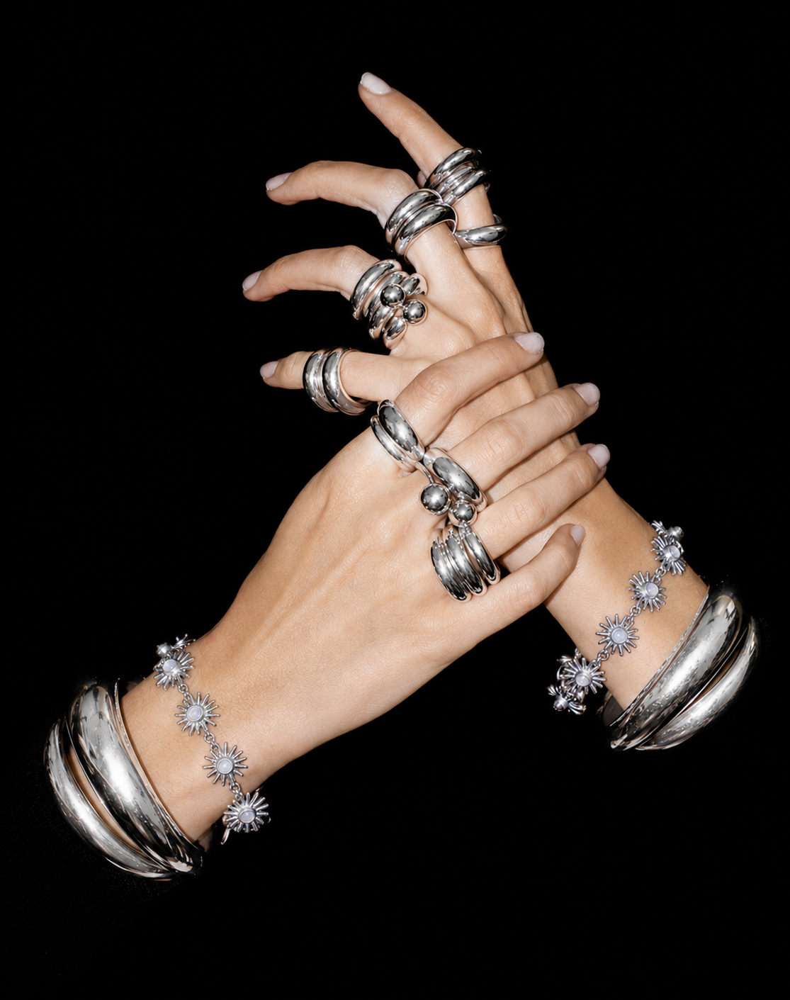 Sunflower Bracelet Silver | Moonstone 2028-1