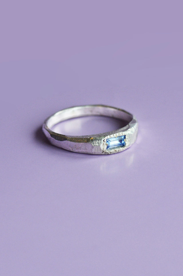 Cleo Blue Sapphire Silver Ring