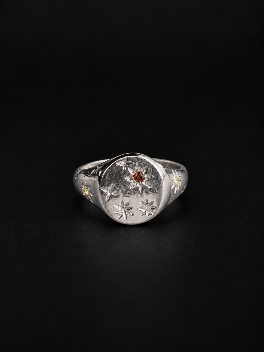 Starry Signet - Yellow & Orange Sapphire - 2134-9