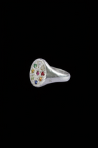 Navaratna Silver Signet | Sacred Nine Gems