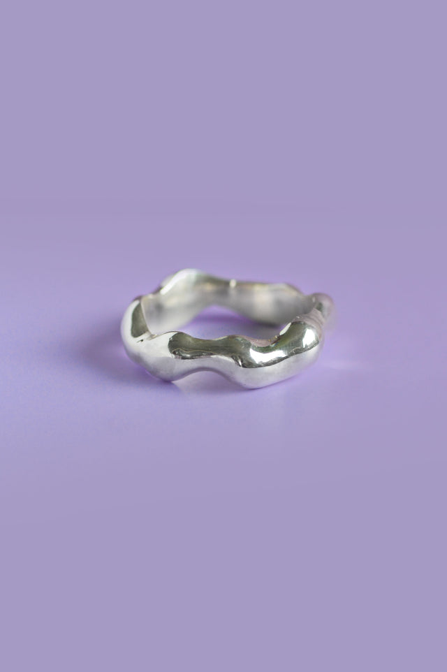 Liquid Silver Band Ring