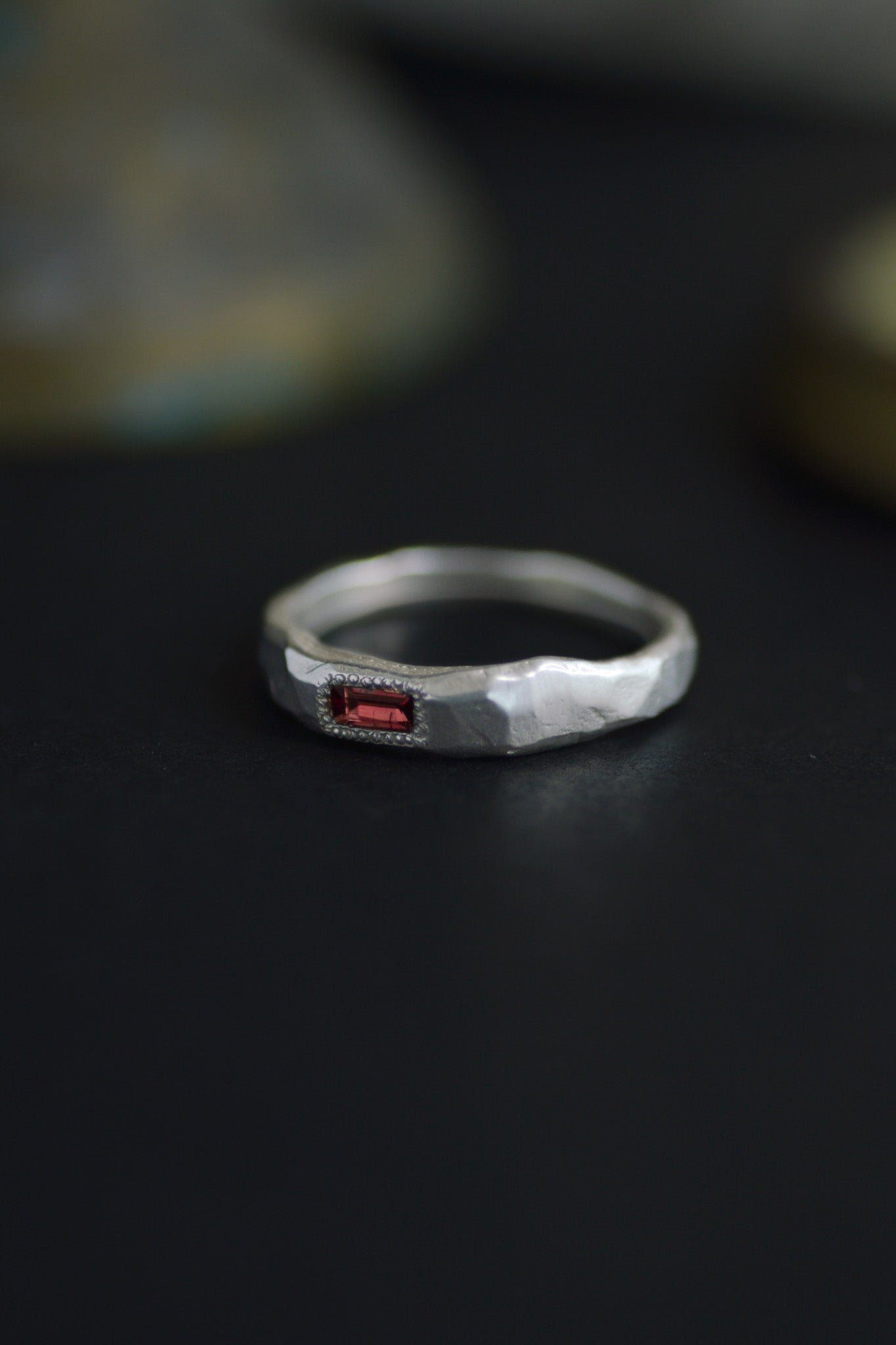 Cleo Silver Ring | Garnet 2221