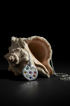 Navaratna Silver Pendant | Sacred Nine Gems
