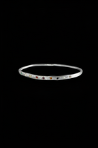 Navaratna Silver Bangle | Sacred Nine Gems