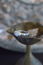 Poet Silver Ring -   Blue Topaz 1215-3