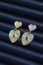 Love in bloom Brass Earrings - Zircon 1609-1