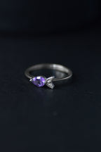 Malu Petite Silver Ring - Amethyst