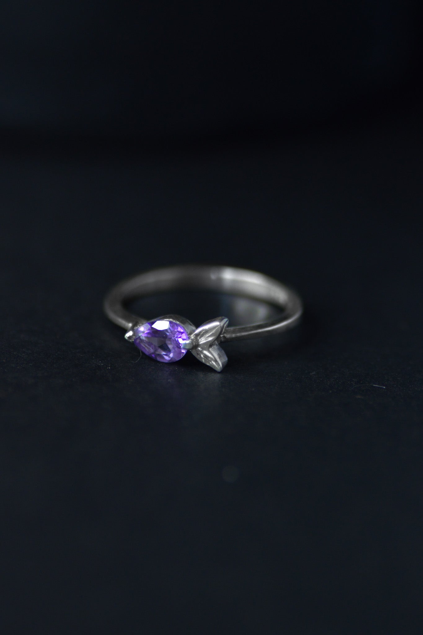 Malu Petite Silver Ring - Amethyst