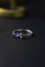 Malu Petite Silver Ring - Amethyst