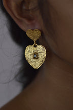Love in bloom Brass Earrings - Zircon 1609-1